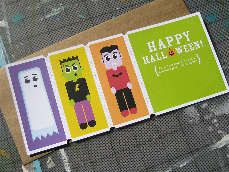 Halloween Cast of Characters - Greeting Card