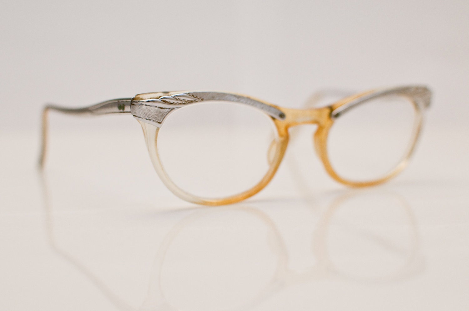 1950s Cateye Glasses: Silver Fox