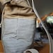 Organic Canvas Backpack - Roll Top - Stripes - Pockets - All Organic Rucksack
