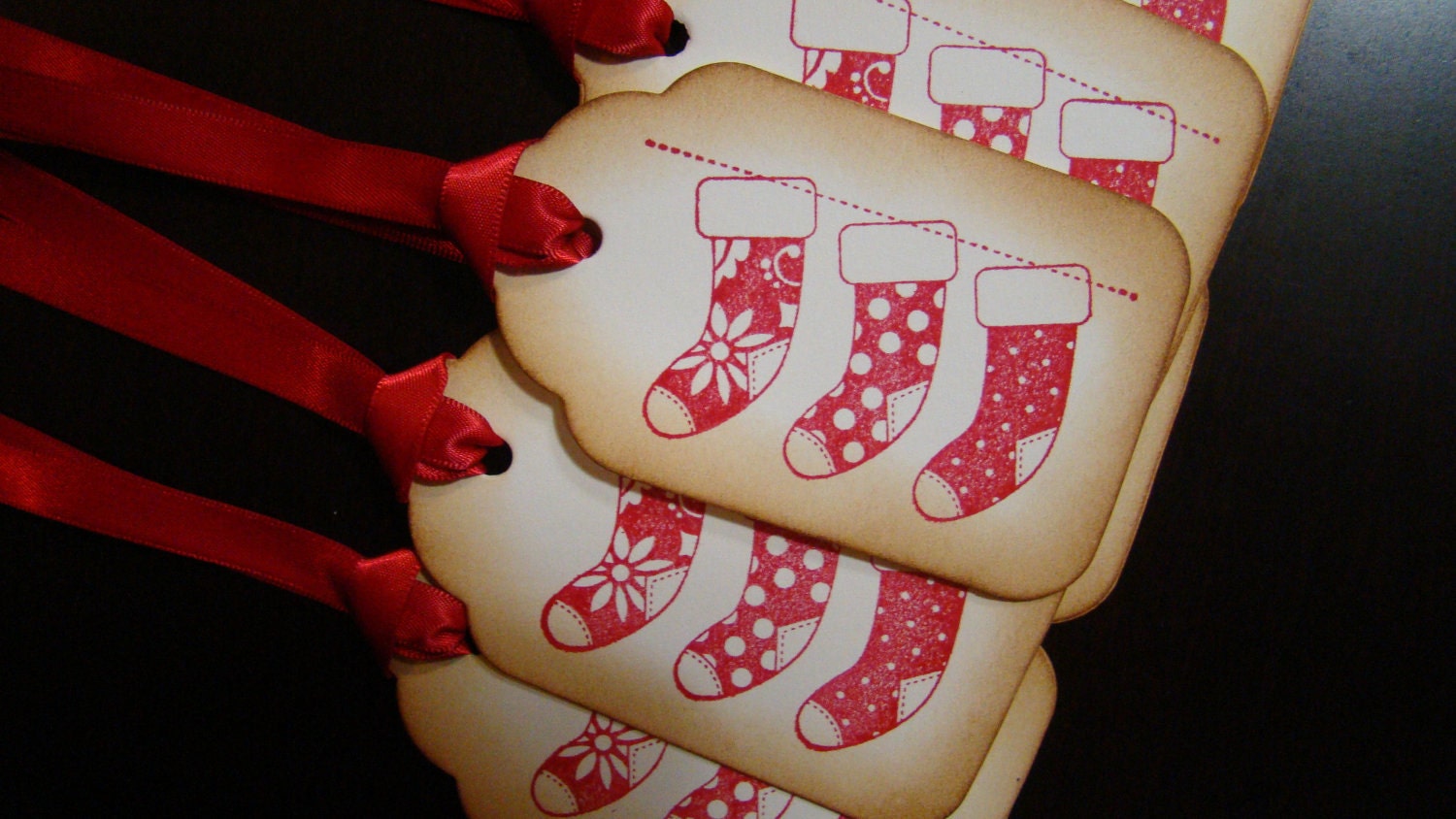 Christmas Stockings - set of 6 Gift Tags