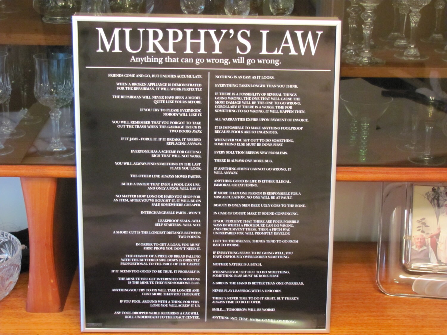 Murphys Gesetz Kunstdrucke Und Poster Montiert Und Gerahmt