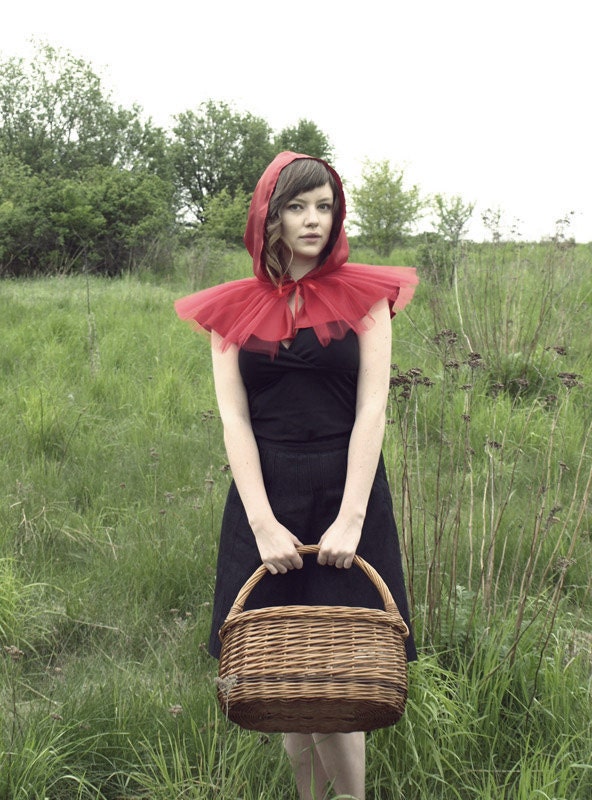 express shipping - Little Red Riding Hood costume, red cape, adult halloween costume women - ready to ship