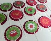 Cupcake Toppers: Cute Woodland Animals and Flowers - Baby Shower or Kids Birthday Party Decorations