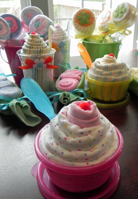 Receiving Blanket & Onesie Sundae - Unique Baby Gifts and Favors baby blanket infant onesie cute boy girl neutral