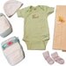Sleeping Baby Diaper Cake - baby blanket onesie hat socks pacifier baby shower gift cute unique boy girl neutral