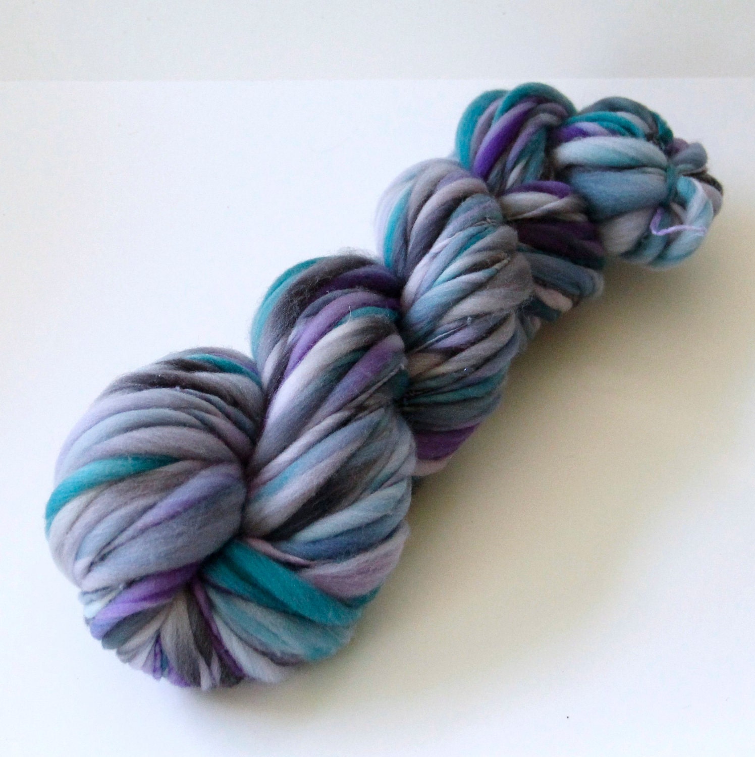 88 Yards Handspun Thick and Thin Slub Yarn - 3 Ounces - Free Shipping in the US