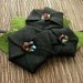 Eco friendly felt Poppy flower headband in Black