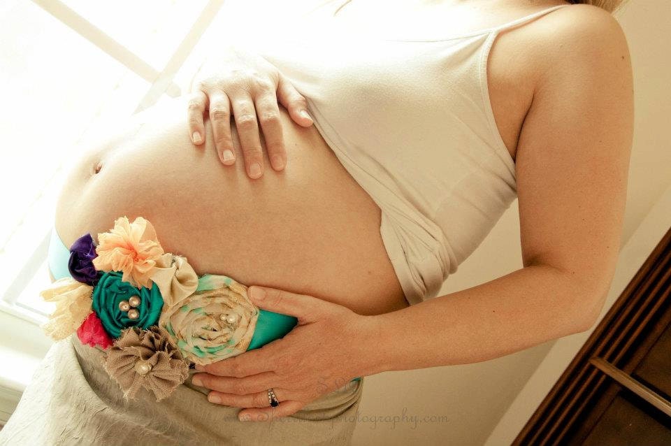 MATERNITY SASH - Photo Prop-Newborn Sash - Belly Band-Bridal Sash