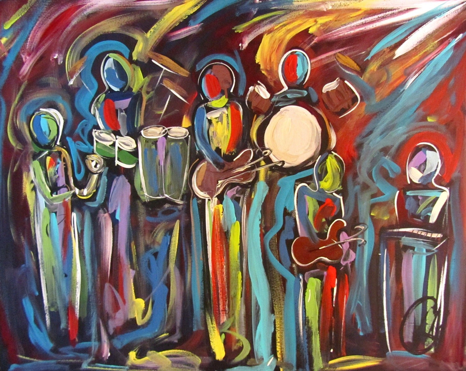 Items similar to Jazz art print 8x10 matted to 11x14 on Etsy