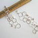 Dangling Silver Earrings with Pearls - Loops earrings - Bubble Earrings - Sterling Silver