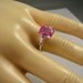 Estate Emerald Cut 2.5 Carat Pink Sapphire Ring in Sterling Silver 2.8 gm Sz 7