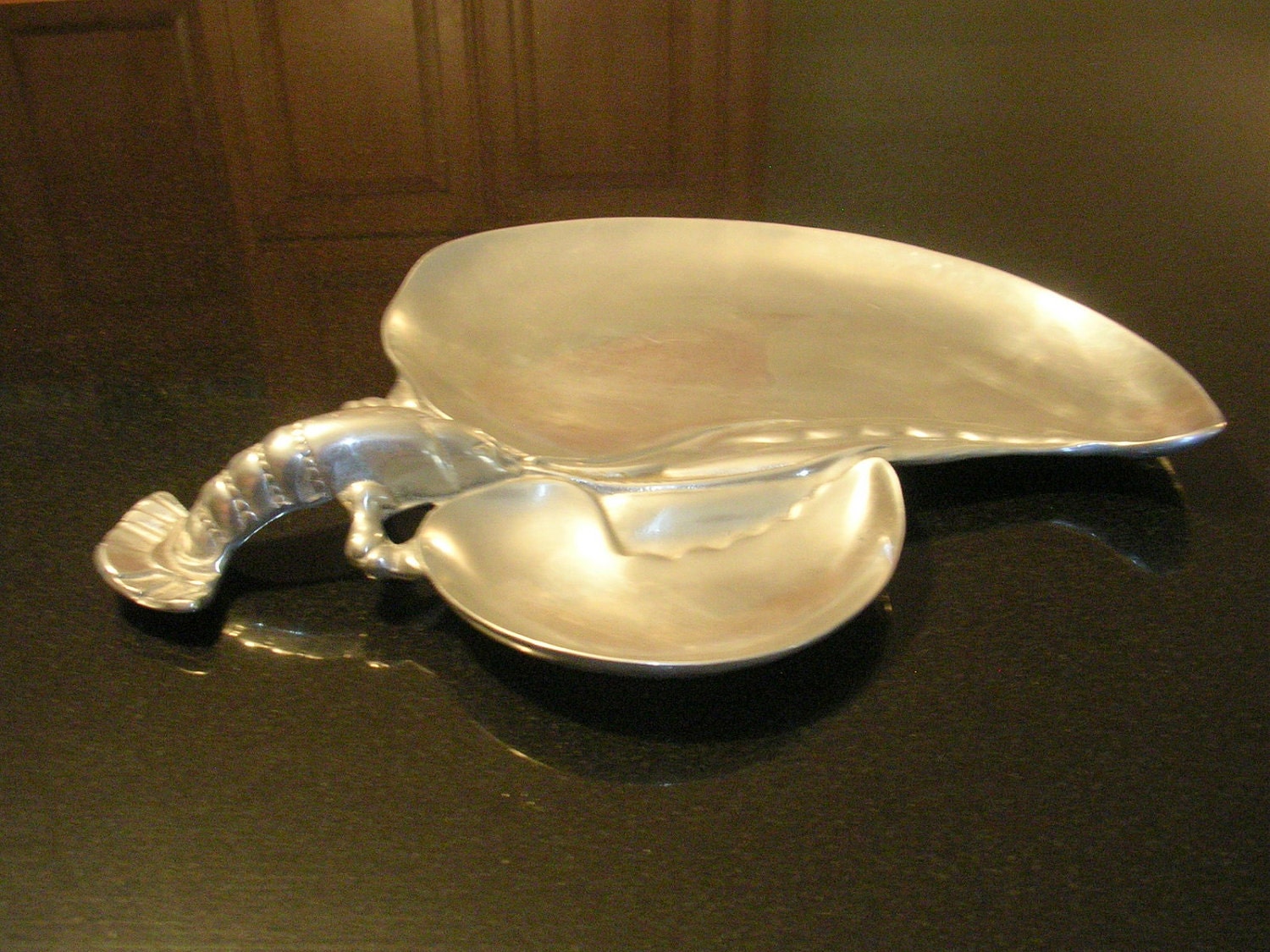 Reserved - Bruce Fox Lobster Aluminum Server 1971, signed