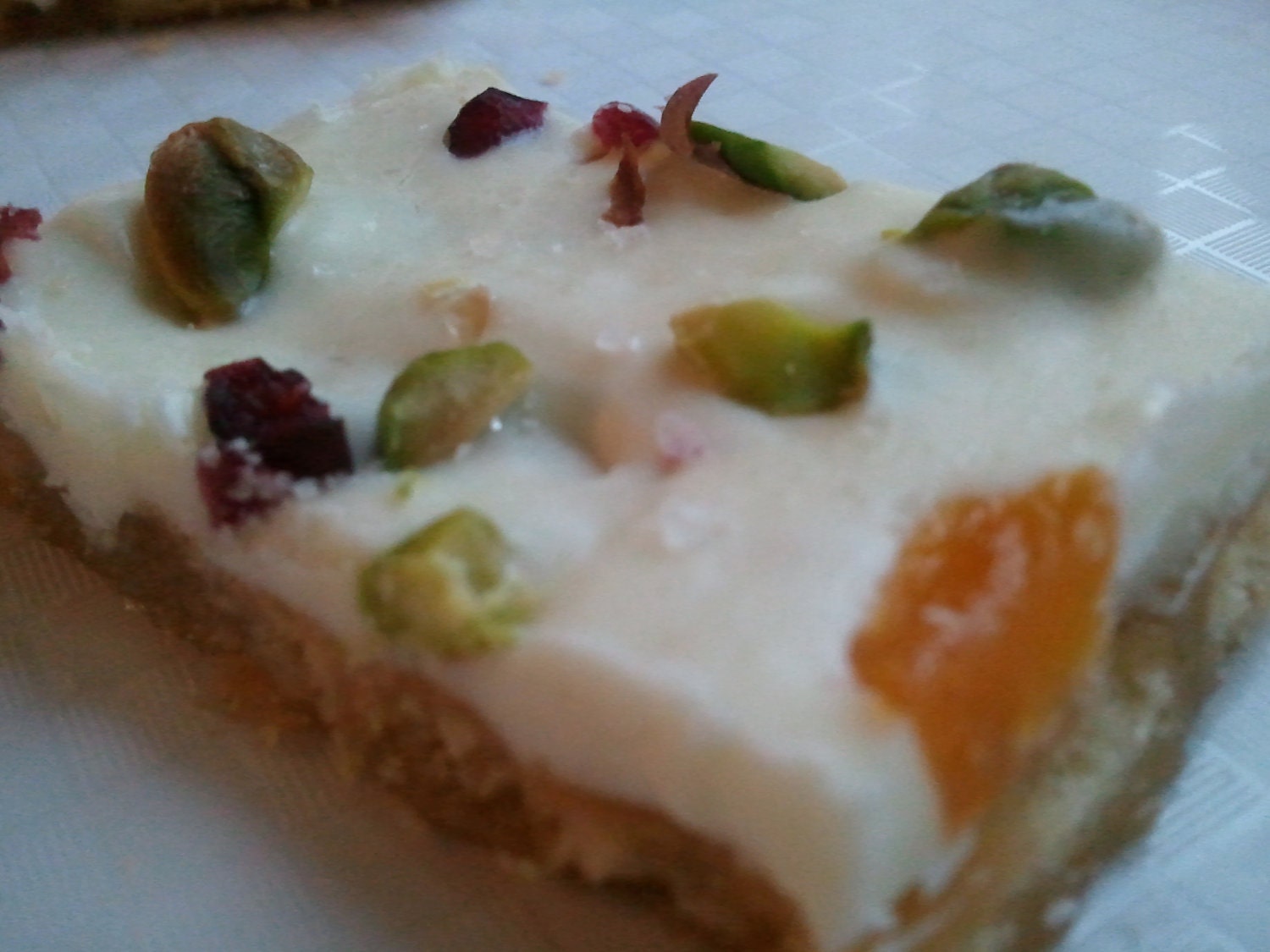 Sweet and Salty White Chocolate Cranberry Apricot Pistachio Toffee Butter Cracker Candy (1/2 lb)