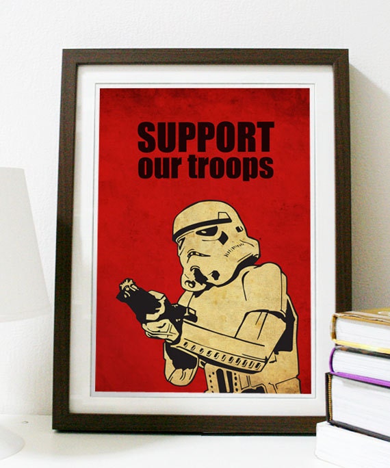 Star Wars - Support Our Troops A3 Poster Vintage Print