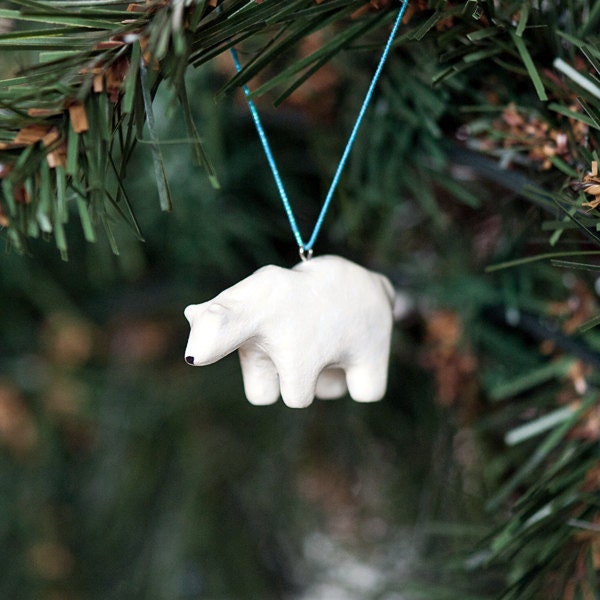 Christmas Ornament, Le Tenacious Polar Bear Totem, One of a Kind