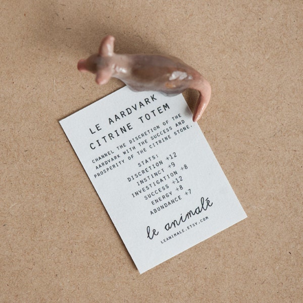 Le Aardvark Citrine Totem by le animalé