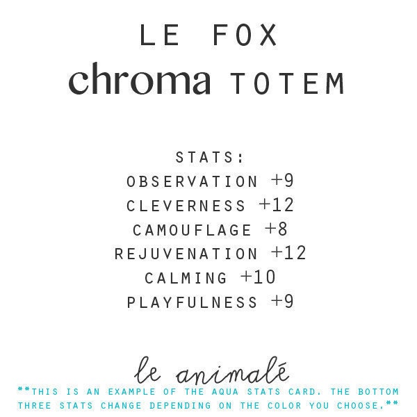Le Fox Chroma Totem Necklace by le animalé - Made to Order