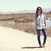 Ivory Blue Floral Nautical Preppy Collared Blazer Jacket - Hibiscus Blue