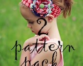 Combo Pattern Pack- Lillian 3-option Headband & Corienne Flower