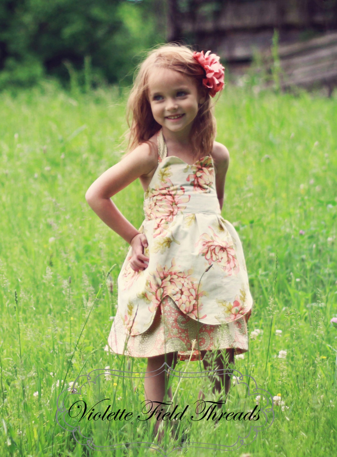 Viola Sweetheart Dress PDF Pattern Tutorial, Easy How to, Ebook, Epattern, Sizes 2-7 included