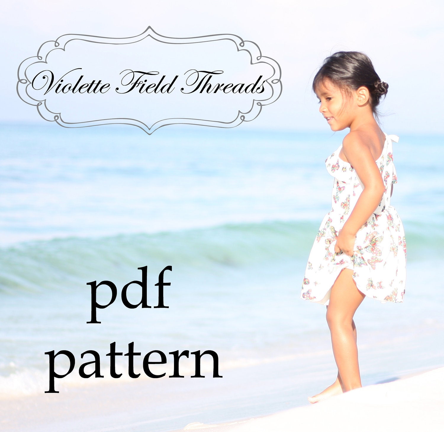 Stella One-Shoulder Dress PDF  Pattern Tutorial, sizes 2-10 years included