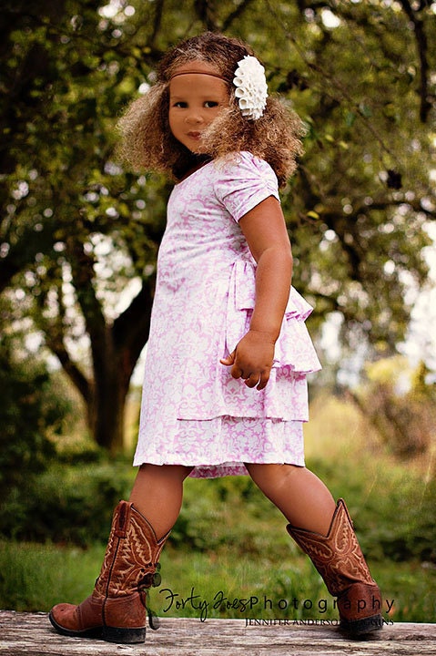 Adele Bustle Dress PDF Pattern & Tutorial, All sizes 2t-10 years included