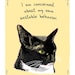 Black Cat (for Darla) 5x7 Print of Original Painting with phrase