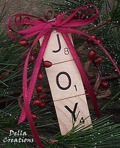Scrabble Tile Ornament - JOY