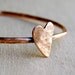 Hammered Copper Bangle - Love