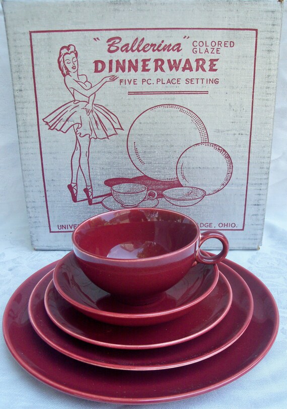 SALE Universal Pottery Ballerina China 5 by AndysAtticVintage