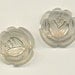 Vintage Flower Stone Clear Frosted Molded Plastic 15pcs A035