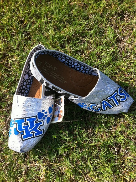 Custom Glitter TOMS Shoes by ATouchofPersonality on Etsy