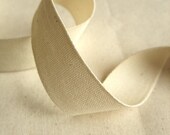 cotton tape for rubber stamps - 10mm wide - cream - 5metres long  -5yards