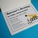Construction Crane Personalized Birthday Party Invitation (set of 8)