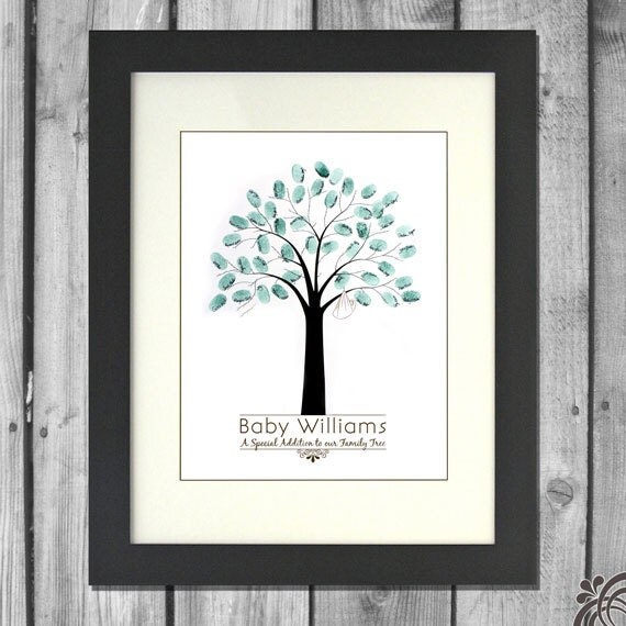 Printable Baby Shower Fingerprint Tree By ChristinaElizabethD