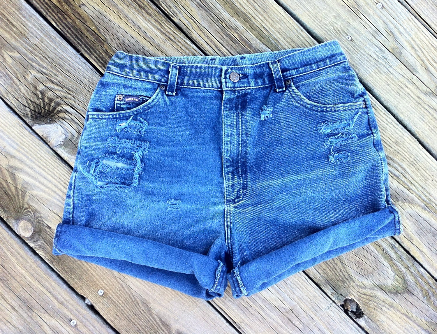 Jean Shorts High Waist Distressed Jean Shorts PLUS Size US 16/18 P