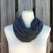 Sale - Infinity Scarf The PETITE All Season Infinity Scarf Color CHARCOAL GRAY Grey