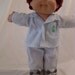 16" Boy Cabbage Patch Blue and White Stripe Pajamas