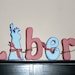 Liberty free standing wood letters for Fourth of July Decor
