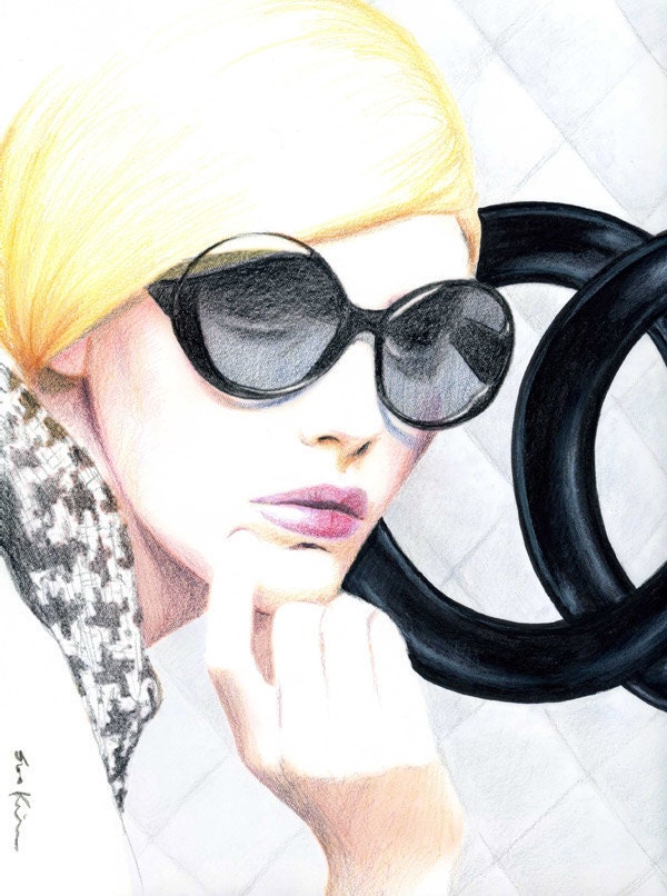 Chanel Wall - Print of Original Fashion Illustration
