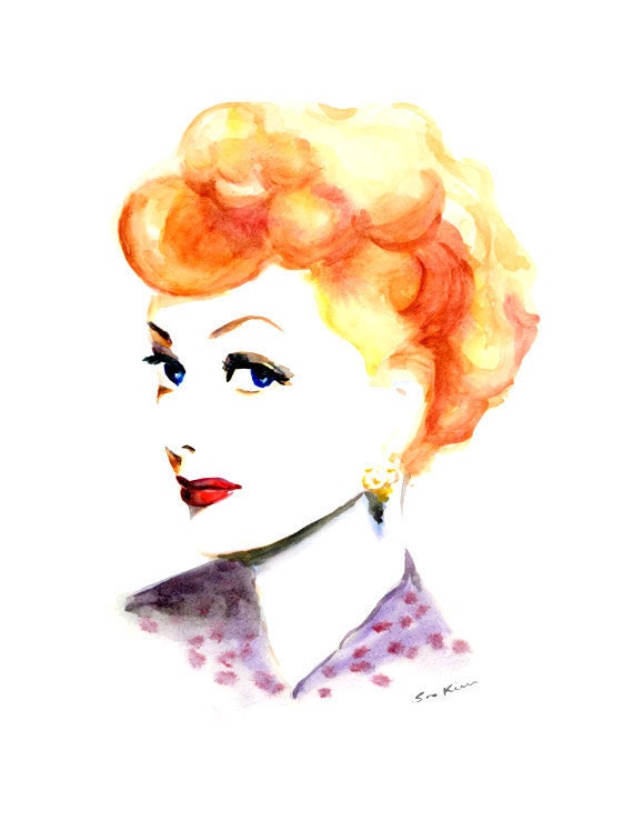 Lucy Lucille inspired - Watercolor illustration
