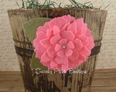 Shocking Pink - Wool Felt Flower Headband - PIXIE PEONY - Infant, Toddler, Girl, Teen, Photo Prop