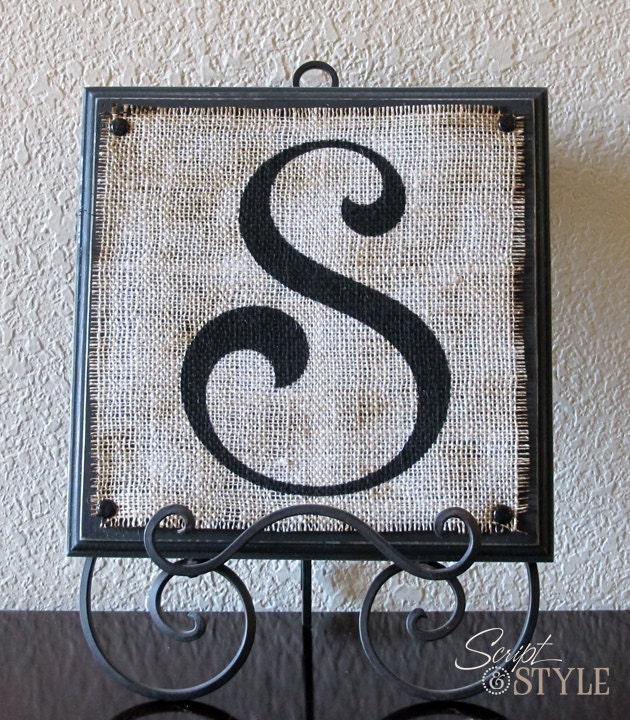 Personalized Monogram Family Name Sign, Initial Sign, Wall Art, 11" x 11"