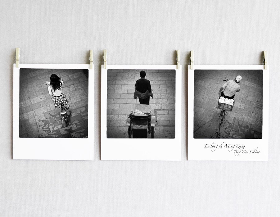 Black and White Photography Collection Postcard Vintage China / Fine Art / Artwork / Ping Yao / 4x4.5 (three prints 10x12 cm)