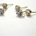 Reserved for TS, gold earring post, rhinestone crystal and loop, wedding,bride