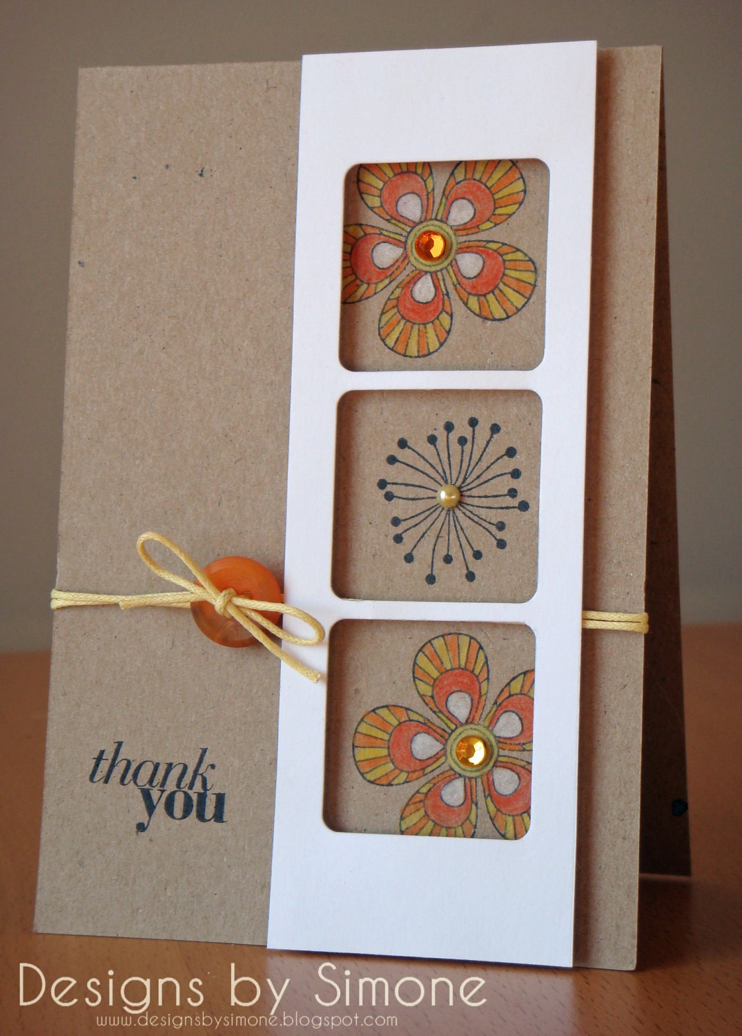 Summer Blossoms Thank You Card