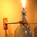 HARDWARE ONLY -2 Wine Bottle Oil Lamps - copper wall sconce - Use Your Own Bottles - Hostess Gifts