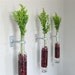 3 Wine Bottle Wall Flower Vases - Wall Vase - Wall Decor - Christmas Decor - red and green - christmas wall decor