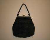 Vintage Beaded Purse in Black