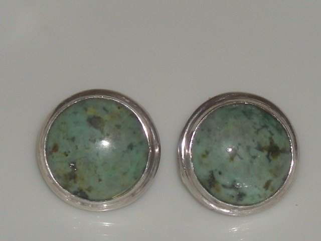 Vintage Turquoise and Sterling Silver Earrings